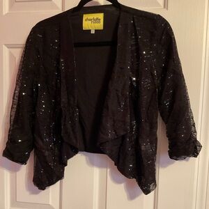 Charlotte Russe Black Sequin Jacket